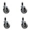 Service Caster 5'' Semi Steel Swivel 1-1/4'' Expanding Stem Caster Set with Brake, 4PK SCC-EX20S515-SSR-TLB-114-4 - alternate 1